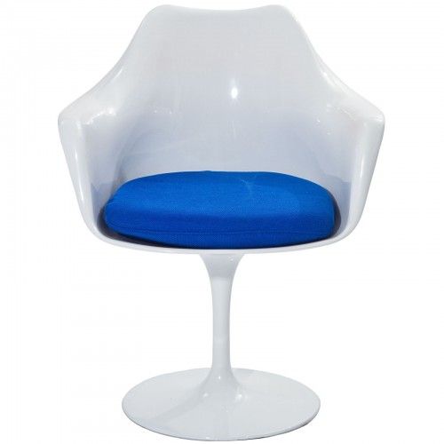 Modern plastic lounge chair with fabric cushion Lebus