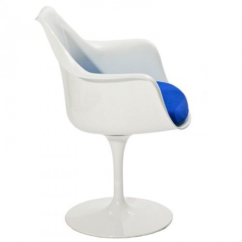 Modern plastic lounge chair with fabric cushion Lebus