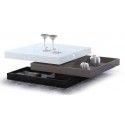 Modern square swivel top coffee table with storage Tamano