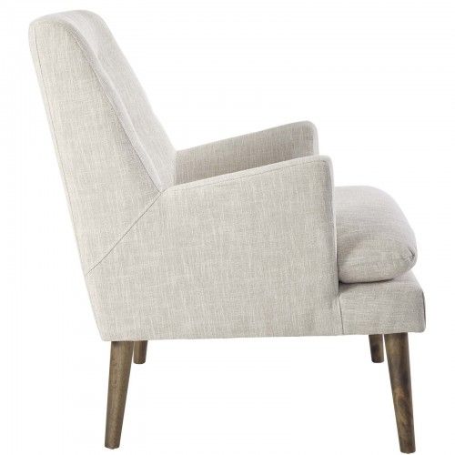 Modern Beige Upholstered Lounge Chair Leisure Modway Furniture - 4
