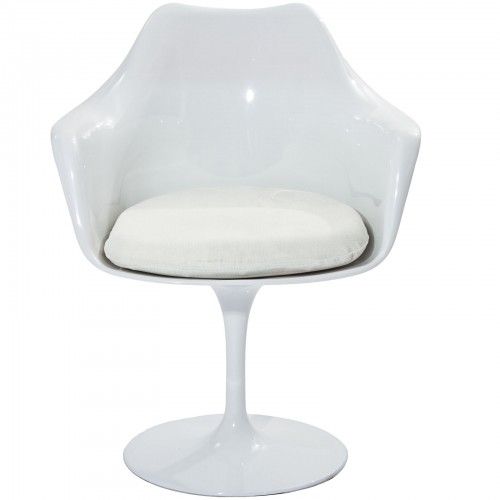 Modern plastic lounge chair with fabric cushion Lebus