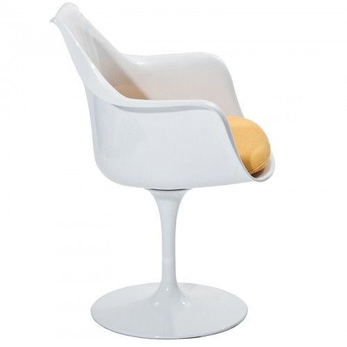 Modern plastic lounge chair with fabric cushion Lebus