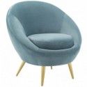 Modern Light Blue Velvet Accent Chair Circuit
