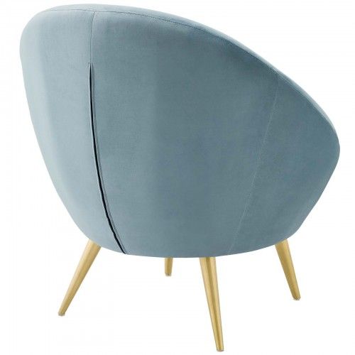 Modern Light Blue Velvet Accent Chair Circuit