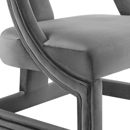 Modern Grey Velvet Lounge Armchair Requisite