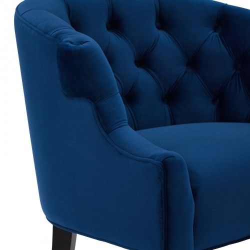 Modern Navy Blue Velvet Accent Armchair Precept