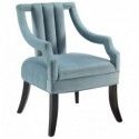 Modern Light Blue Velvet Accent Chair Harken