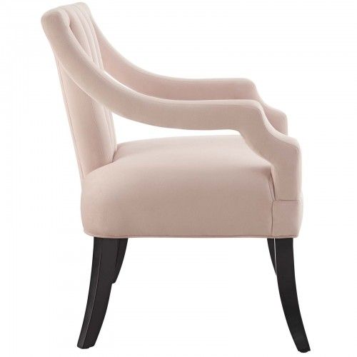 Modern Pink Velvet Accent Chair Harken
