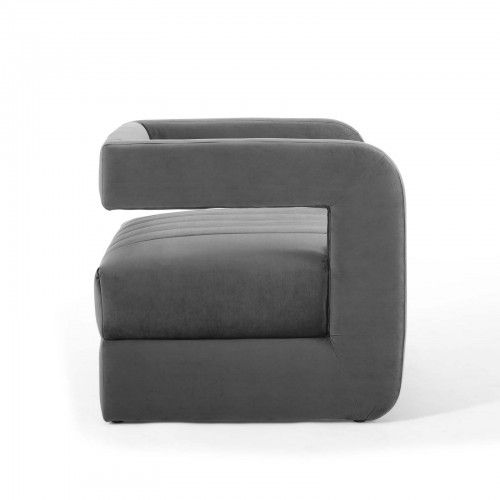 Modern Charcoal Tufted Velvet Accent Armchair Range 