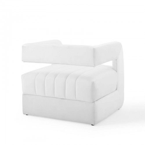 Modern White Tufted Velvet Accent Armchair Range 