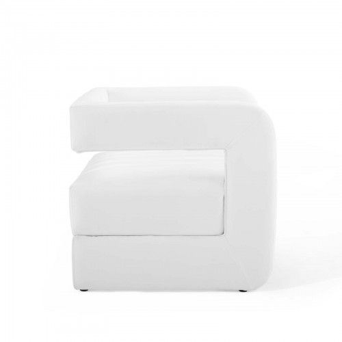 Modern White Tufted Velvet Accent Armchair Range 