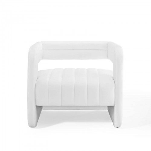 Modern White Tufted Velvet Accent Armchair Range 