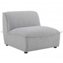 Modern Light Grey Fabric Armless Lounge Chair Thor