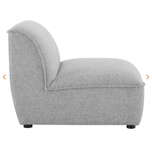 Modern Light Grey Fabric Armless Lounge Chair Thor
