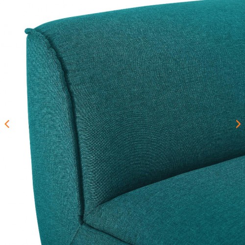 Modern Teal fabric armless lounge Chair Thor