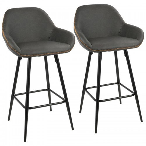 Set of 2 Modern Counter Stools Clubhouse 
