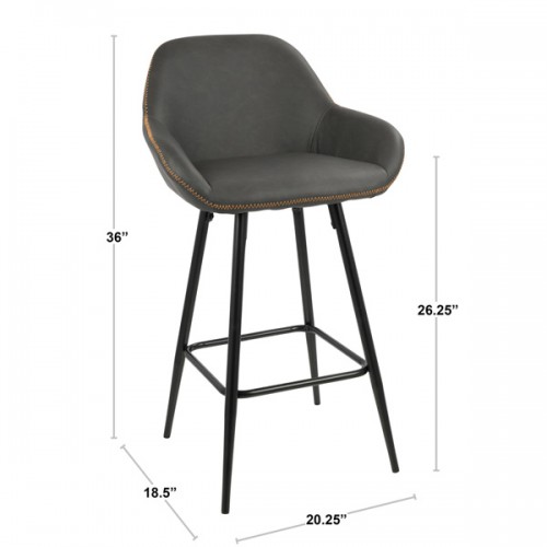 Set of 2 Modern Counter Stools Clubhouse 