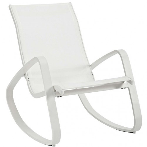 Modern White Outdoor Rocking Chair Rock