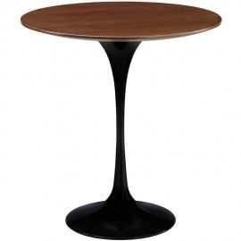 Modern Round Walnut Wood Side Table Lippo