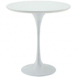 Modern Round White Side Table Lippo