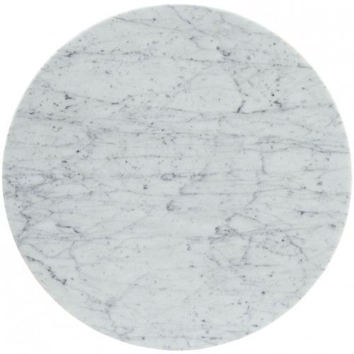 Modern Round White Marble Side Table Lippo