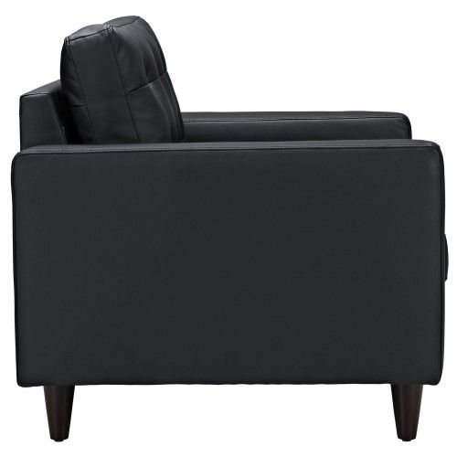 Modern Black Leather Club Chair Imperial