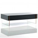 Modern Wenge Floating Coffee Table with Drawer Stone