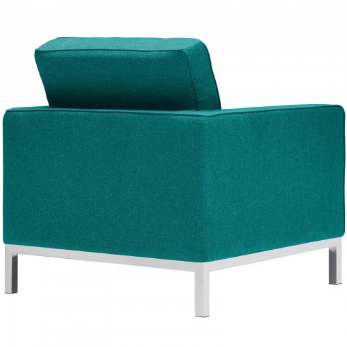 Modern Teal Fabric Club Chair Loft