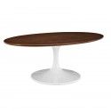 Modern Oval Coffee Table Lippo in Walnut