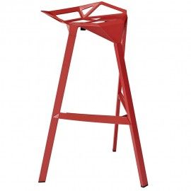 Modern Red Metal Stackable Bar Stool Gintama