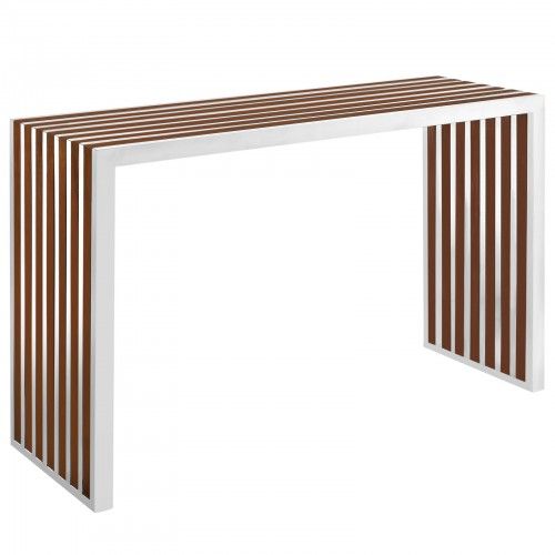 Modern Metal and Walnut Console Table George