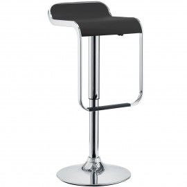 Modern Red Vinyl Adjustable Bar Stool Bergen