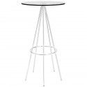 Modern Round Clear Glass Bar Table Grace