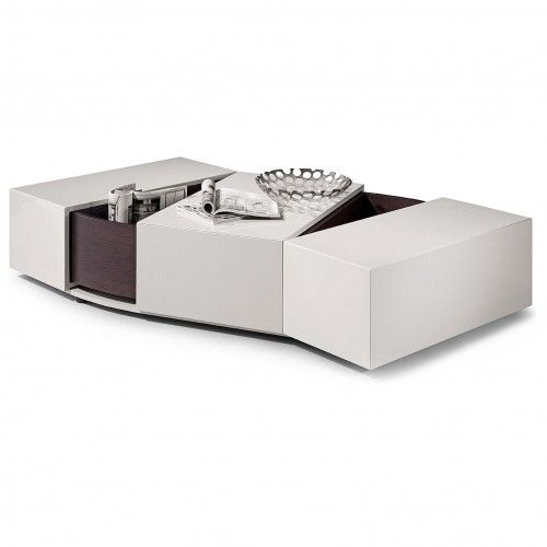 Modern White Coffee Table with Storage Feeling