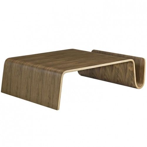 Modern Rectangular walnut plywood coffee table Avant