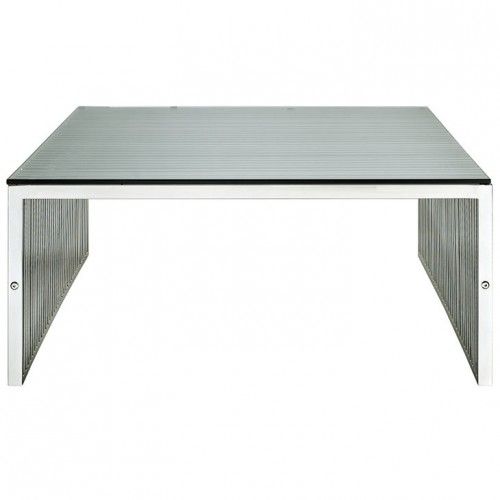 Modern Square stainless steel coffee table Vito
