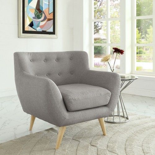 Mid-century Modern Fabric Lounge Chair Harvey