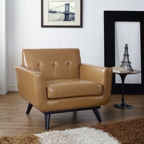 Modern Leather Lounge Chair Calvin