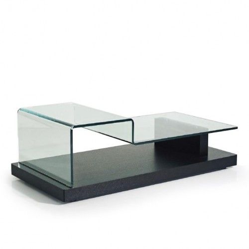 Modern Glass Coffee Table with Black Base Variety