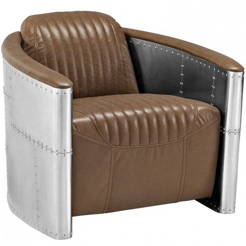 Modern Leather Lounge Chair Terra