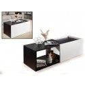 Modern Black and White Transforming Coffee Table with Storage Paradigm