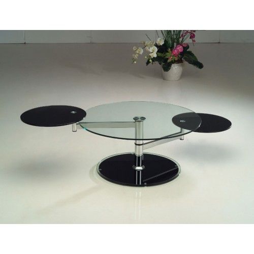 Modern swivel glass top coffee table Grosseto