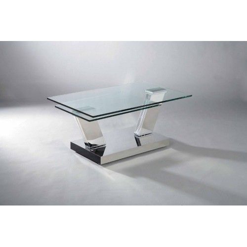 Modern glass swivel top coffee table Loreto