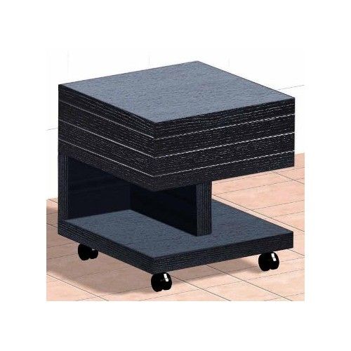 Modern Wenge veneer coffee table with casters and drawer Nikaho