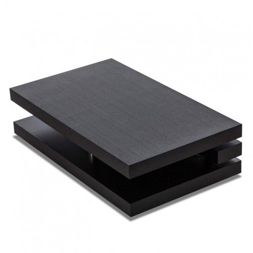 Modern Black Oak Coffee Table Black Star