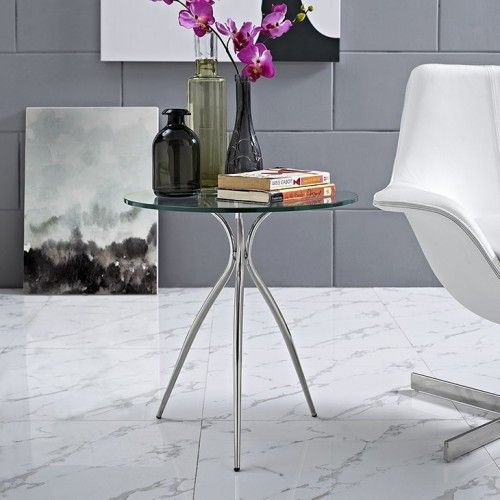 Modern Round Glass Side Table Rick