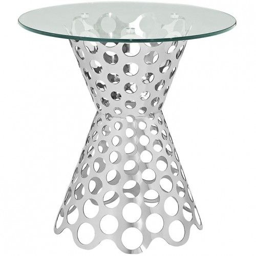 Modern Round Glass Side Table Margo