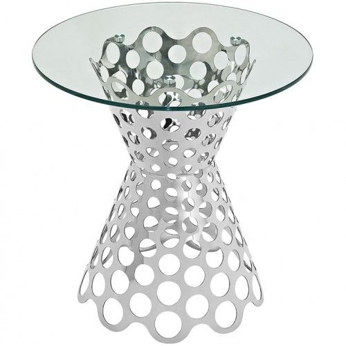 Modern Round Glass Side Table Margo