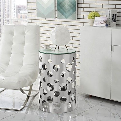 Modern Round Glass Side Table Concord