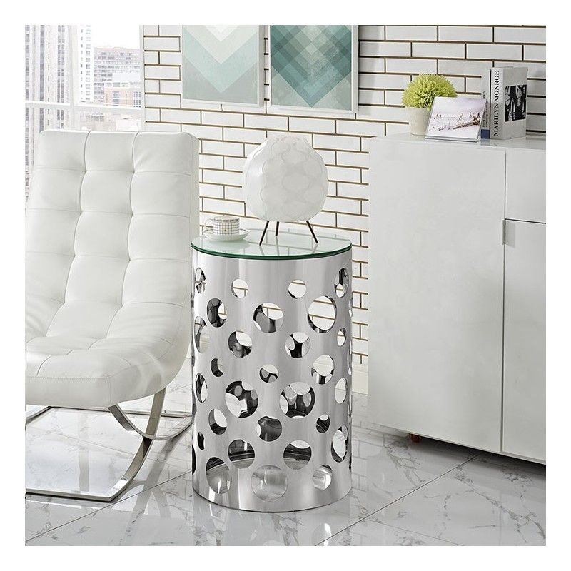 Modern Round Glass Side Table Concord